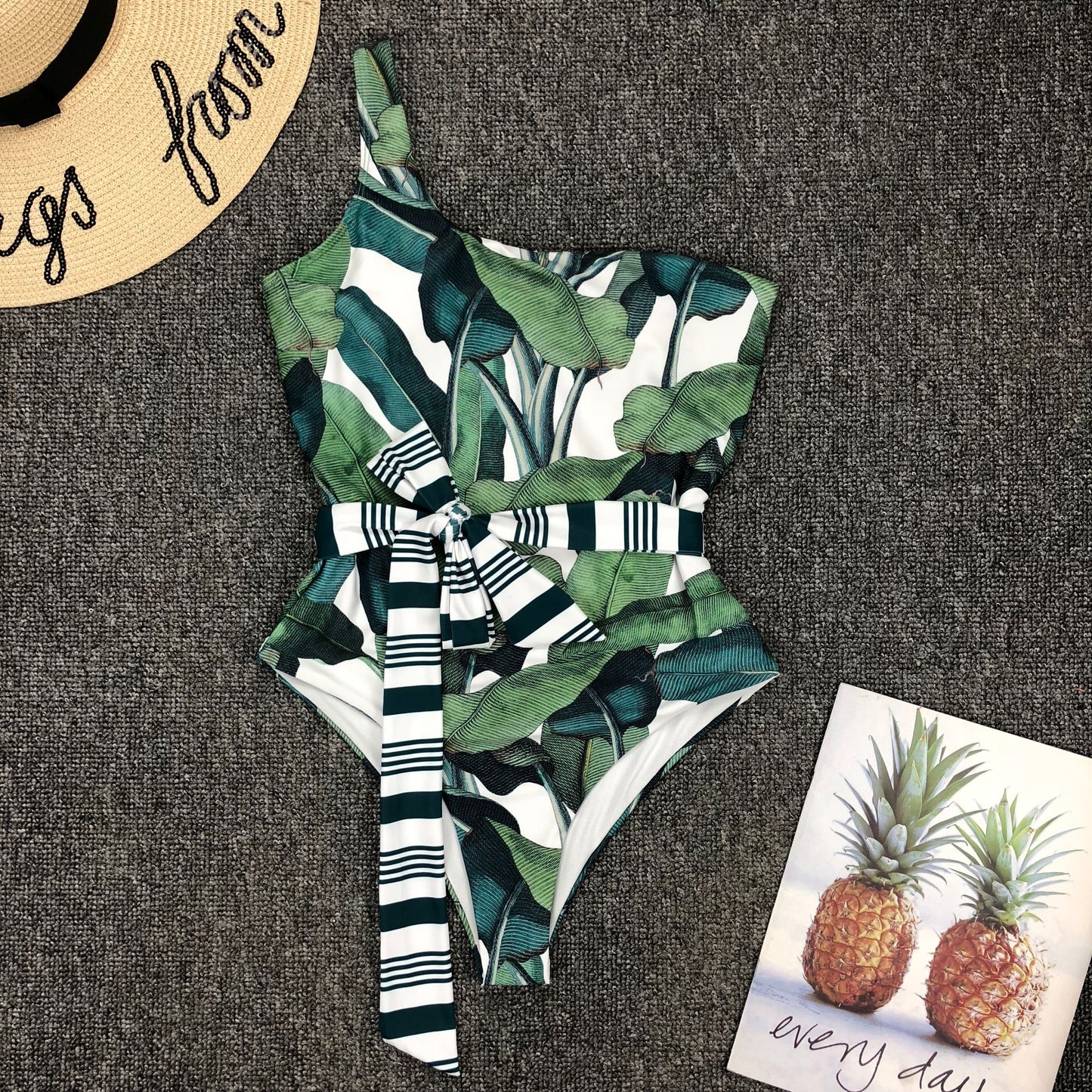 Green Leaf One Piece Swimsuit