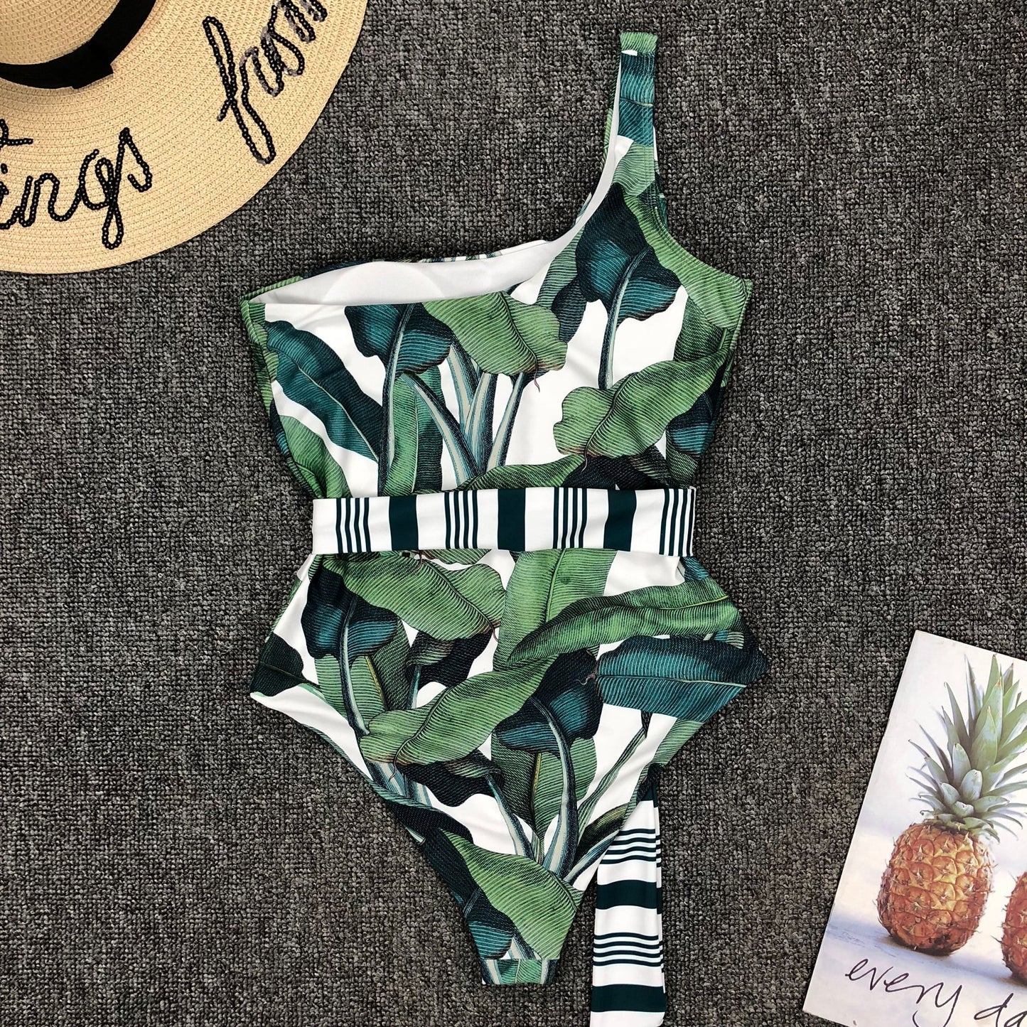 Green Leaf One Piece Swimsuit