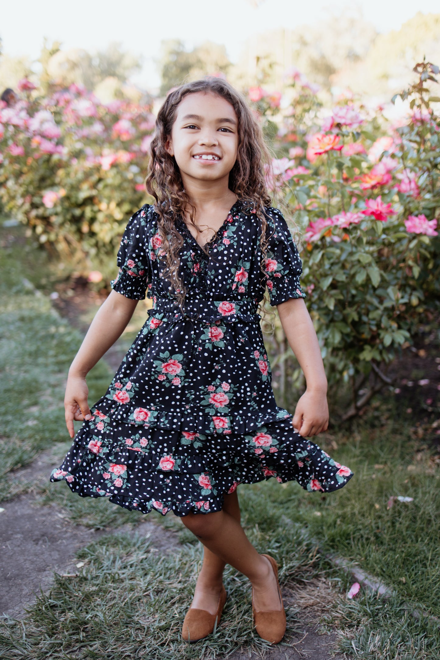 Sienna Girl Black Floral Dress