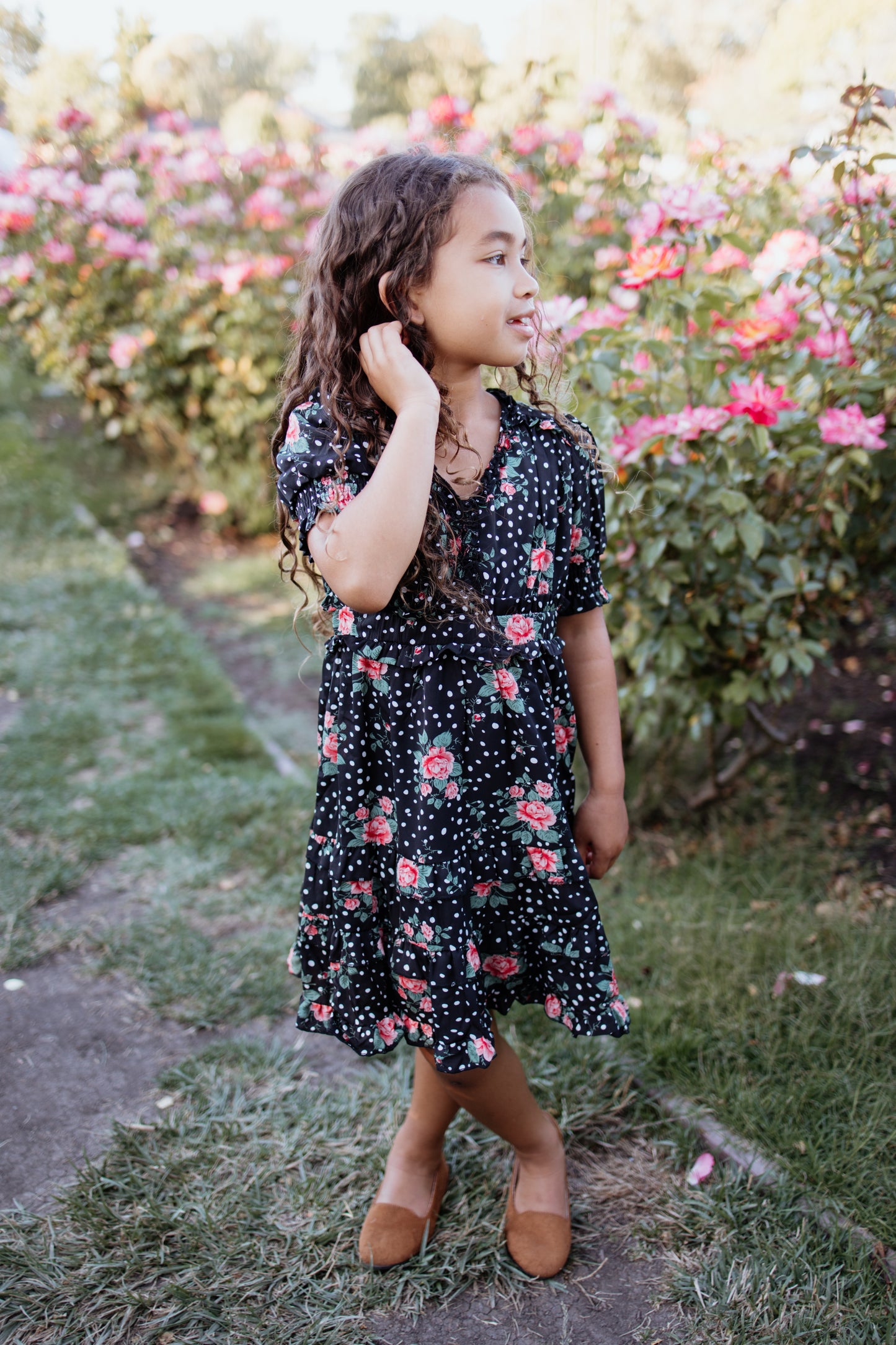 Sienna Girl Black Floral Dress