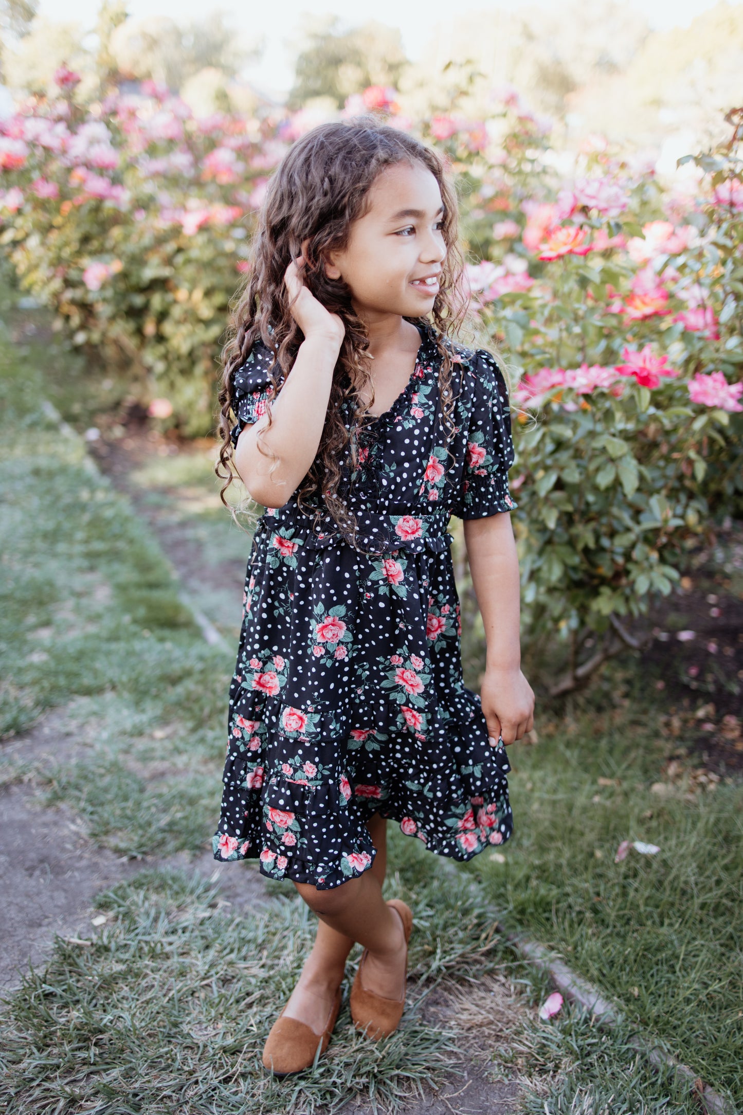 Sienna Girl Black Floral Dress