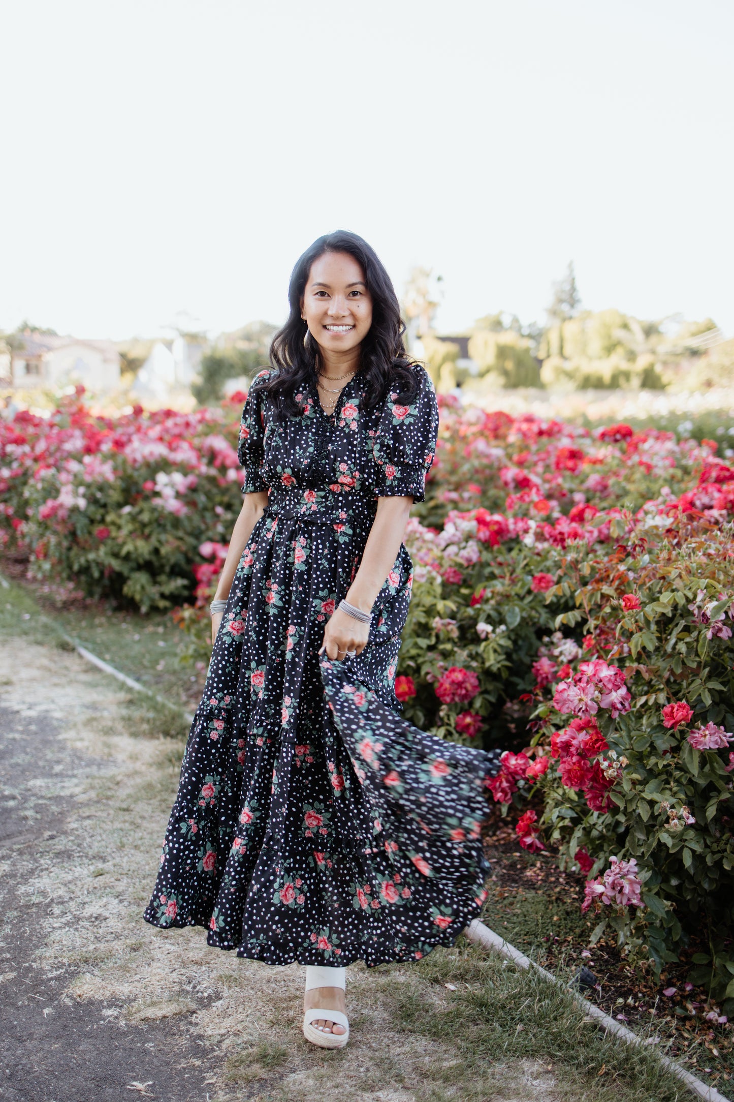 Sienna Black Floral  Maxi Dress