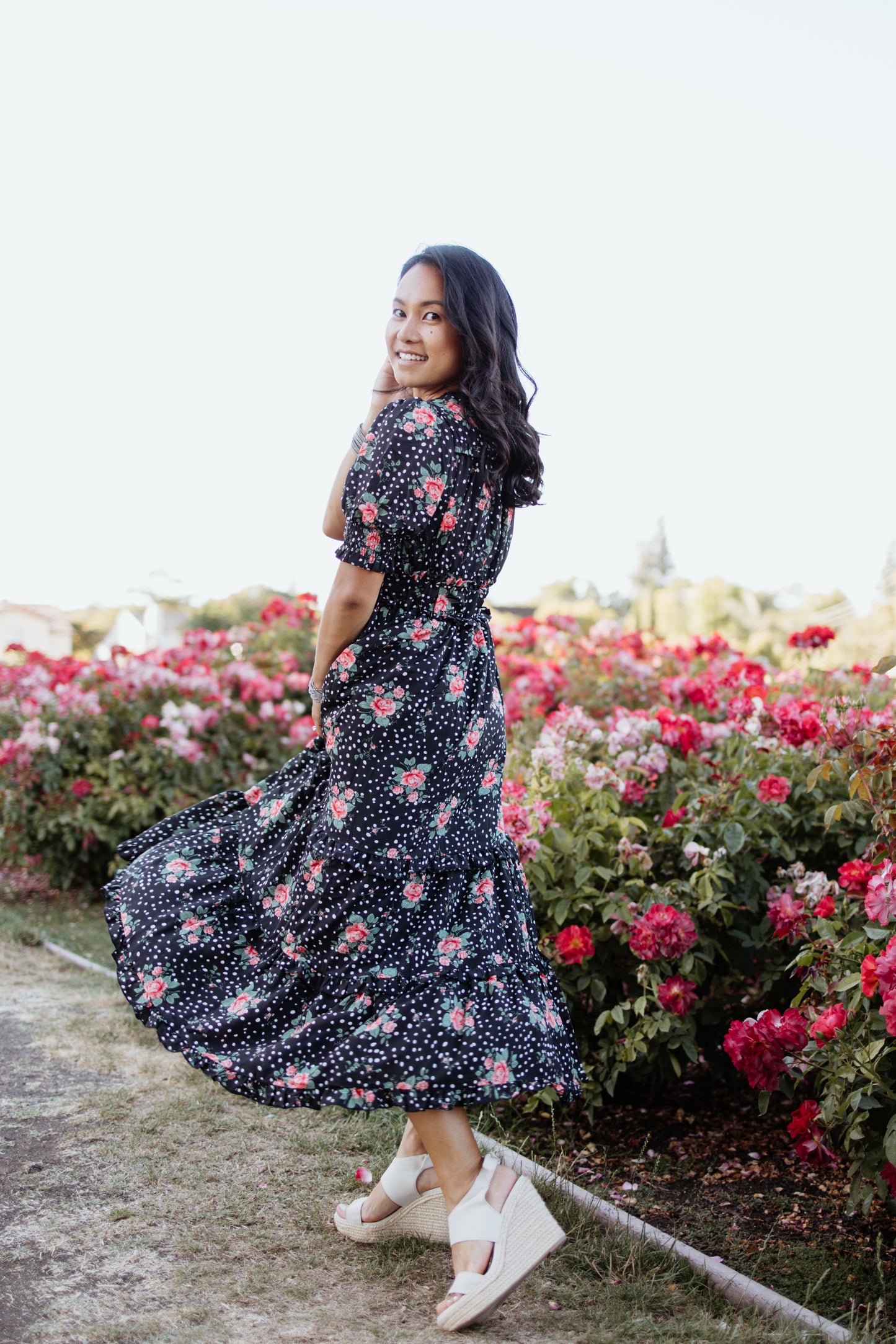 Sienna Black Floral  Maxi Dress