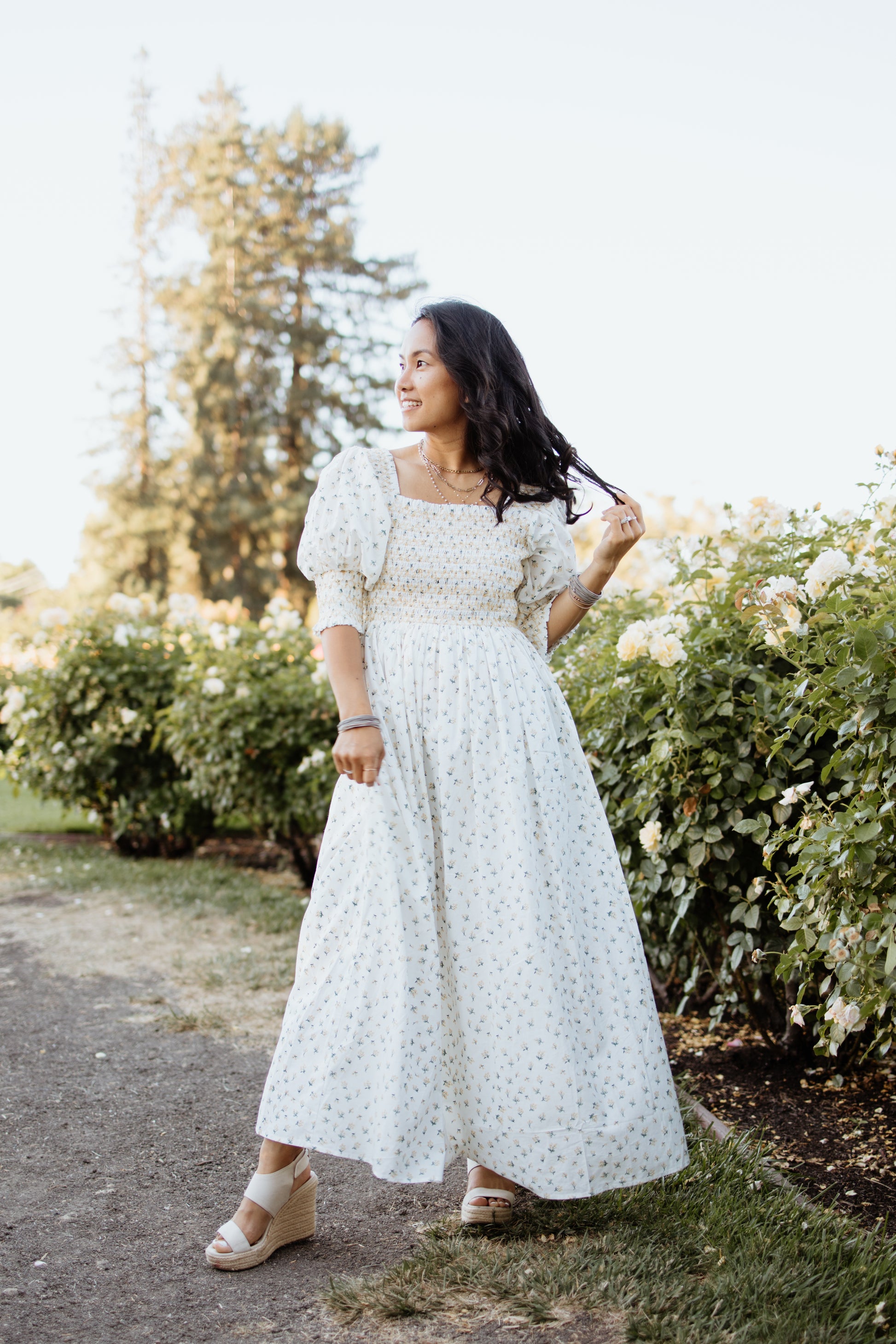 Sofia Embroidered Floral Dress Medium