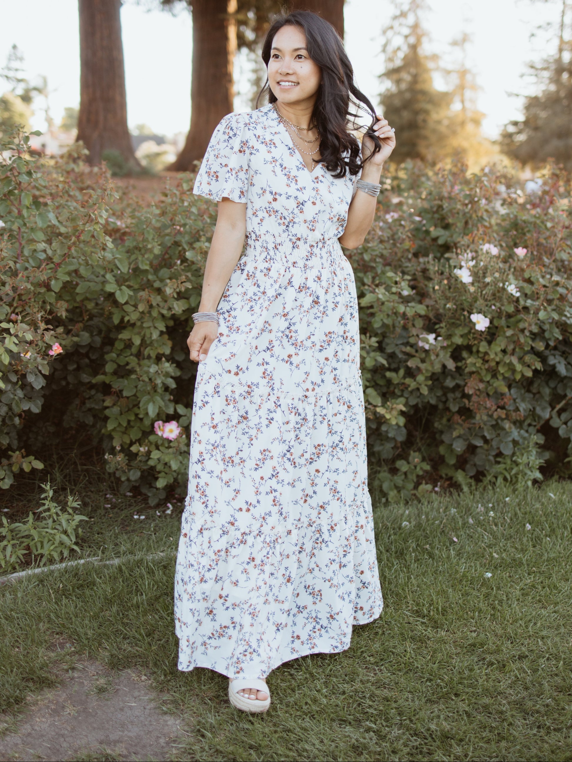 spring floral maxi dress Michaela Floral Maxi Dress