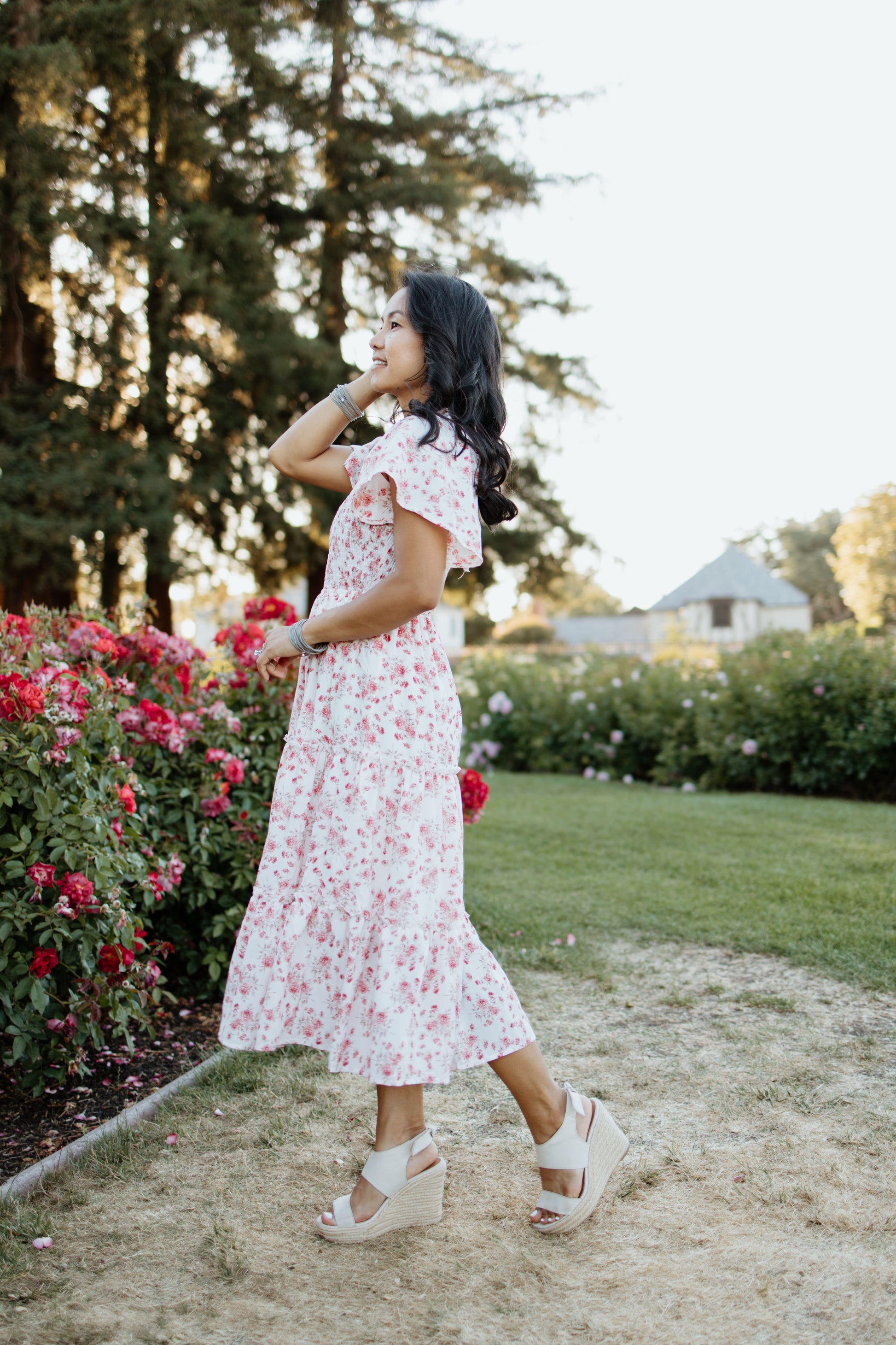 floral midi dresses for women Oana Floral Midi Dress