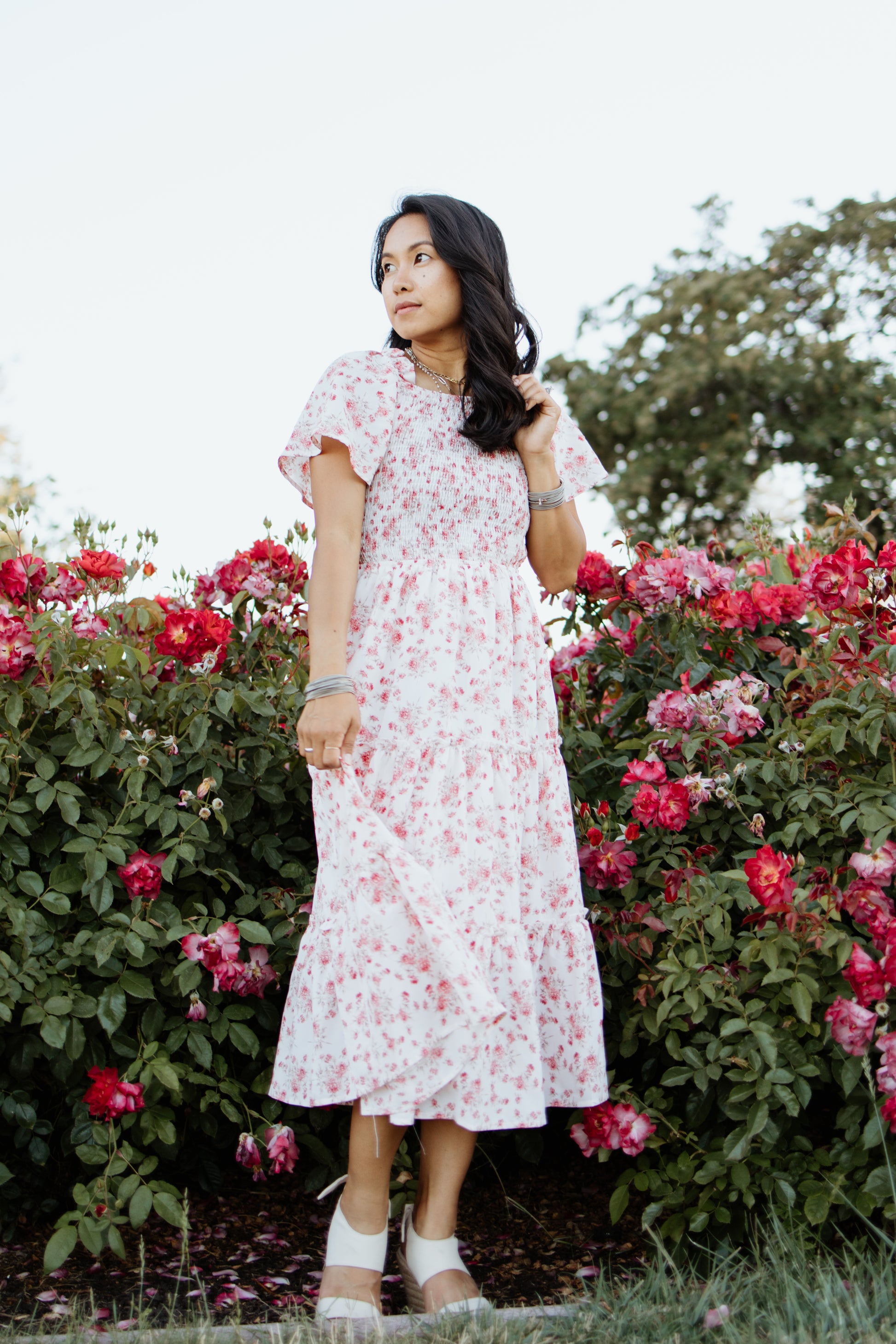 flower printed dresses for women Oana Floral Midi Dress