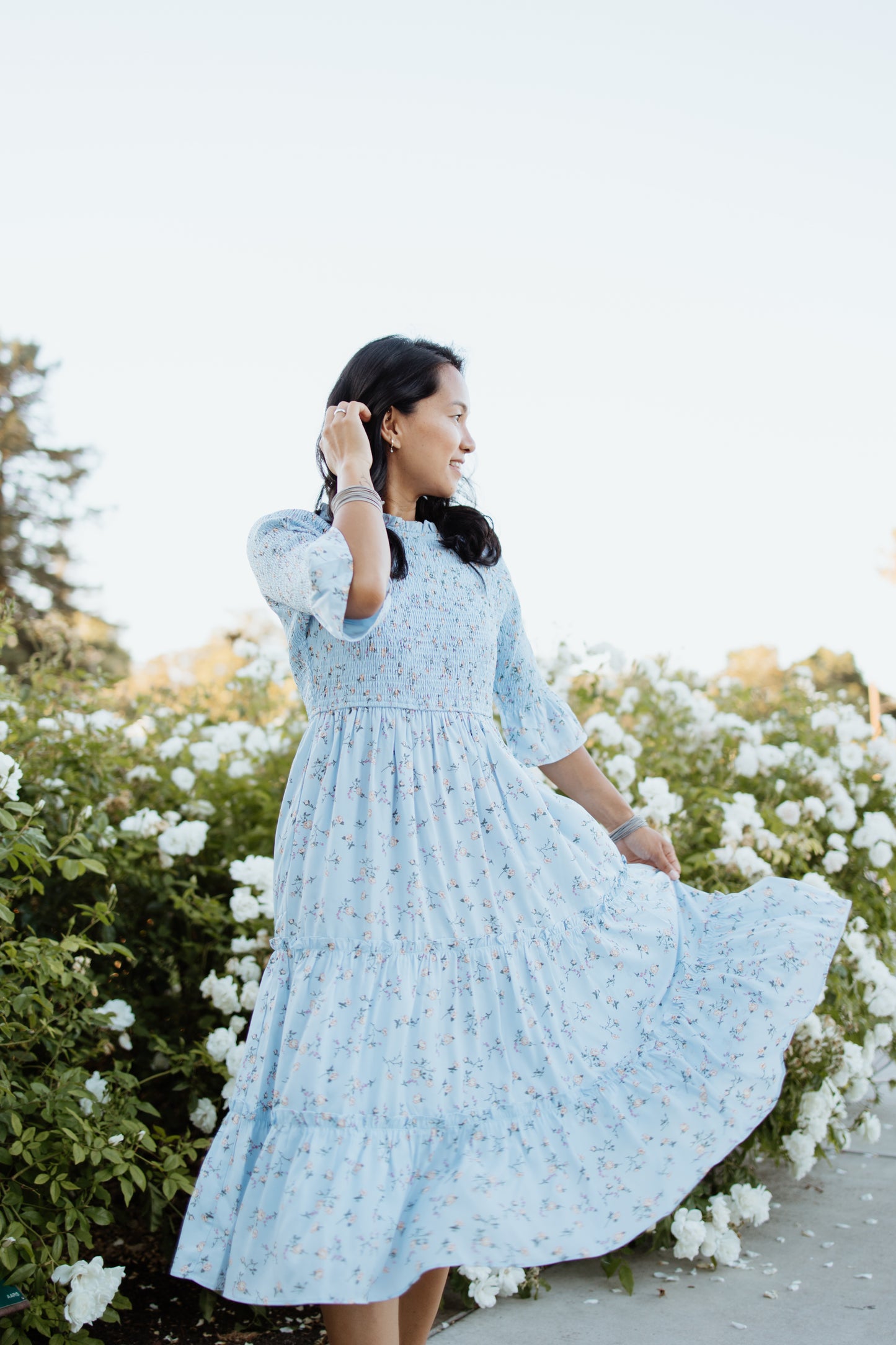 Dahlia Floral Midi  Dress