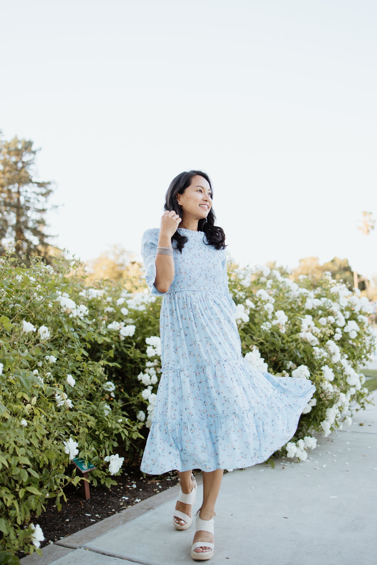 Dahlia Floral Midi  Dress