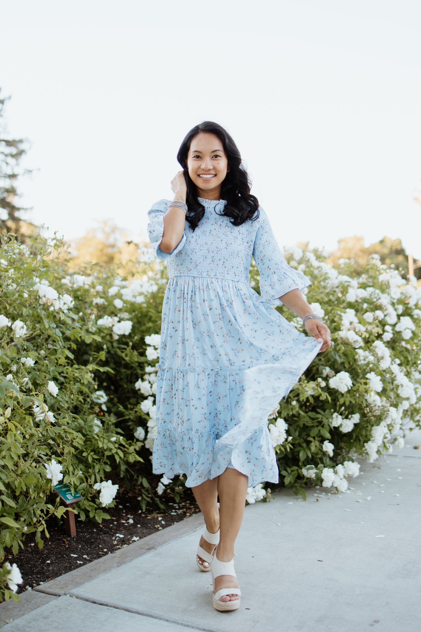 Dahlia Floral Midi  Dress