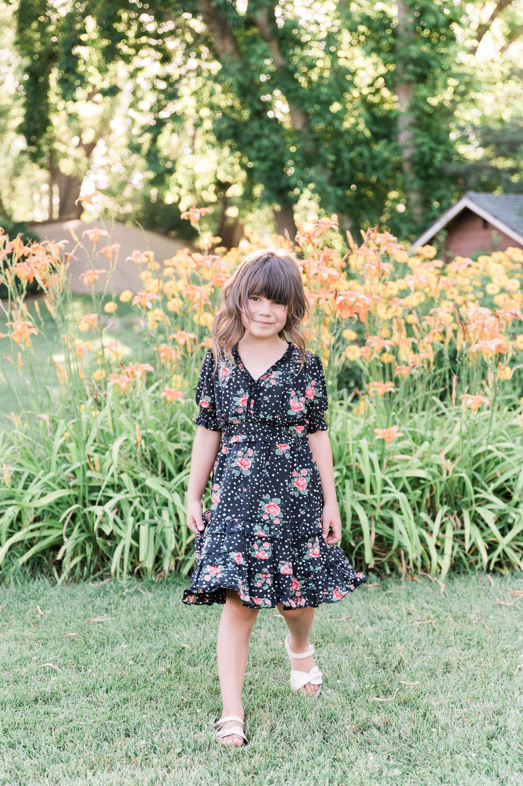 Sienna Girl Black Floral Dress