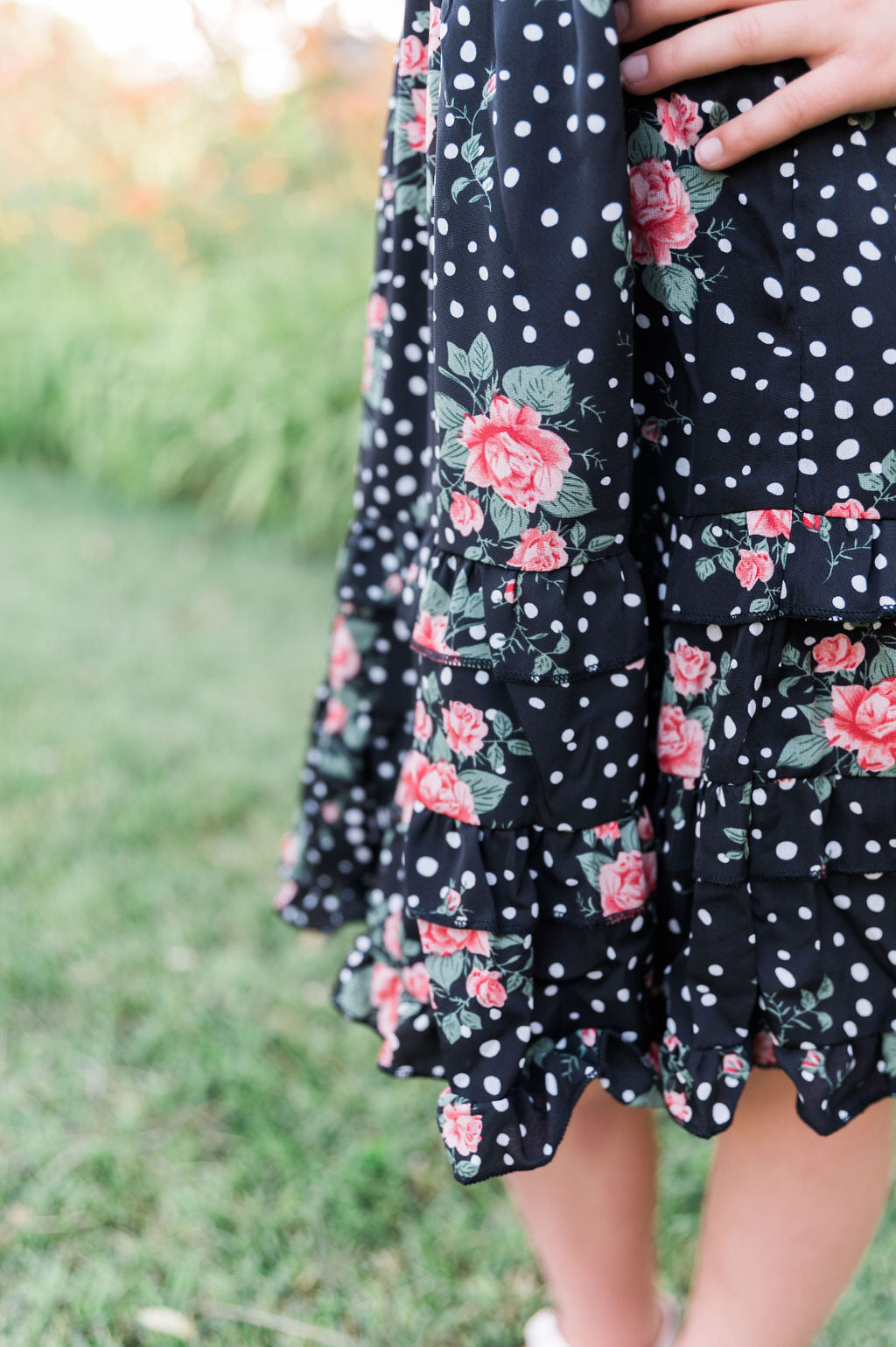 Ladies black shop floral dress