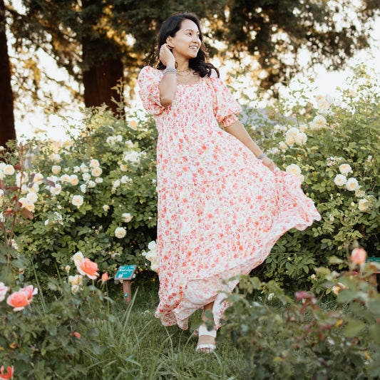 Women Floral Maxi Dress 