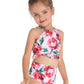 Halter Floral High Waisted Two Piece Bikini