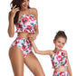 Halter Floral High Waisted Two Piece Bikini
