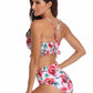 Halter Floral High Waisted Two Piece Bikini