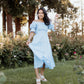 Nadine Jacquard Blue Cotton Dress