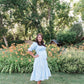 Nadine Jacquard Blue Cotton Dress