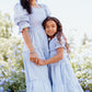 Nadine Jacquard Blue Cotton Dress