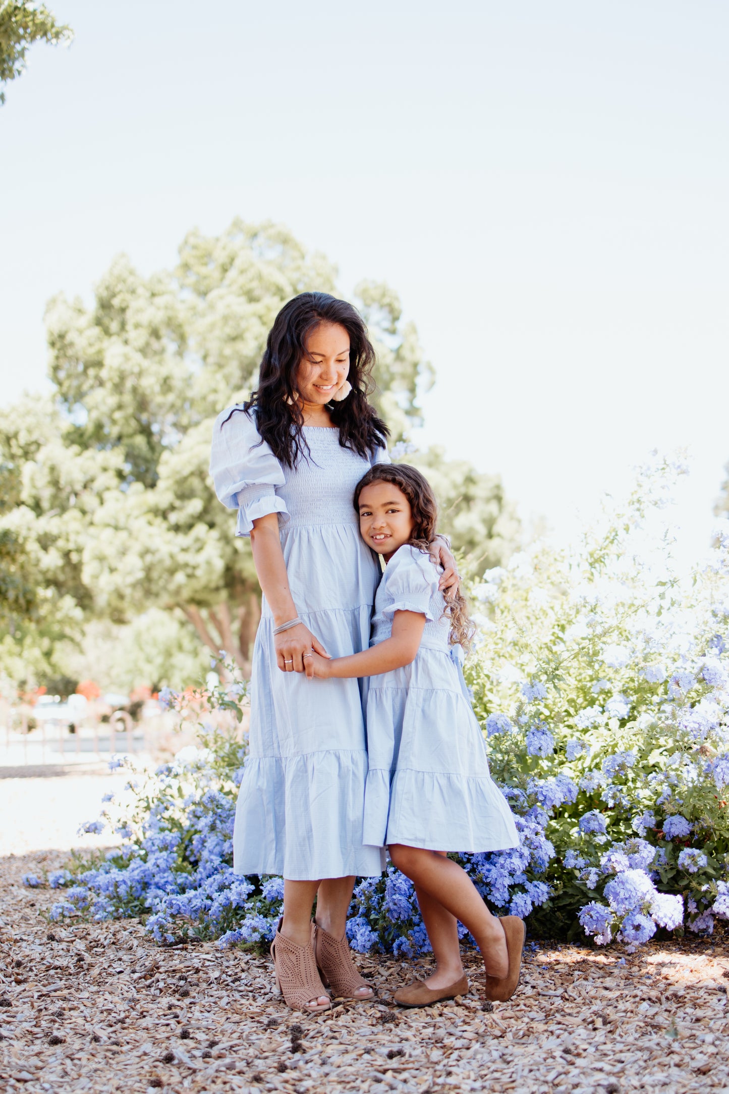 Nadine Jacquard Blue Cotton Dress