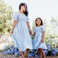 Nadine Jacquard Blue Cotton Dress