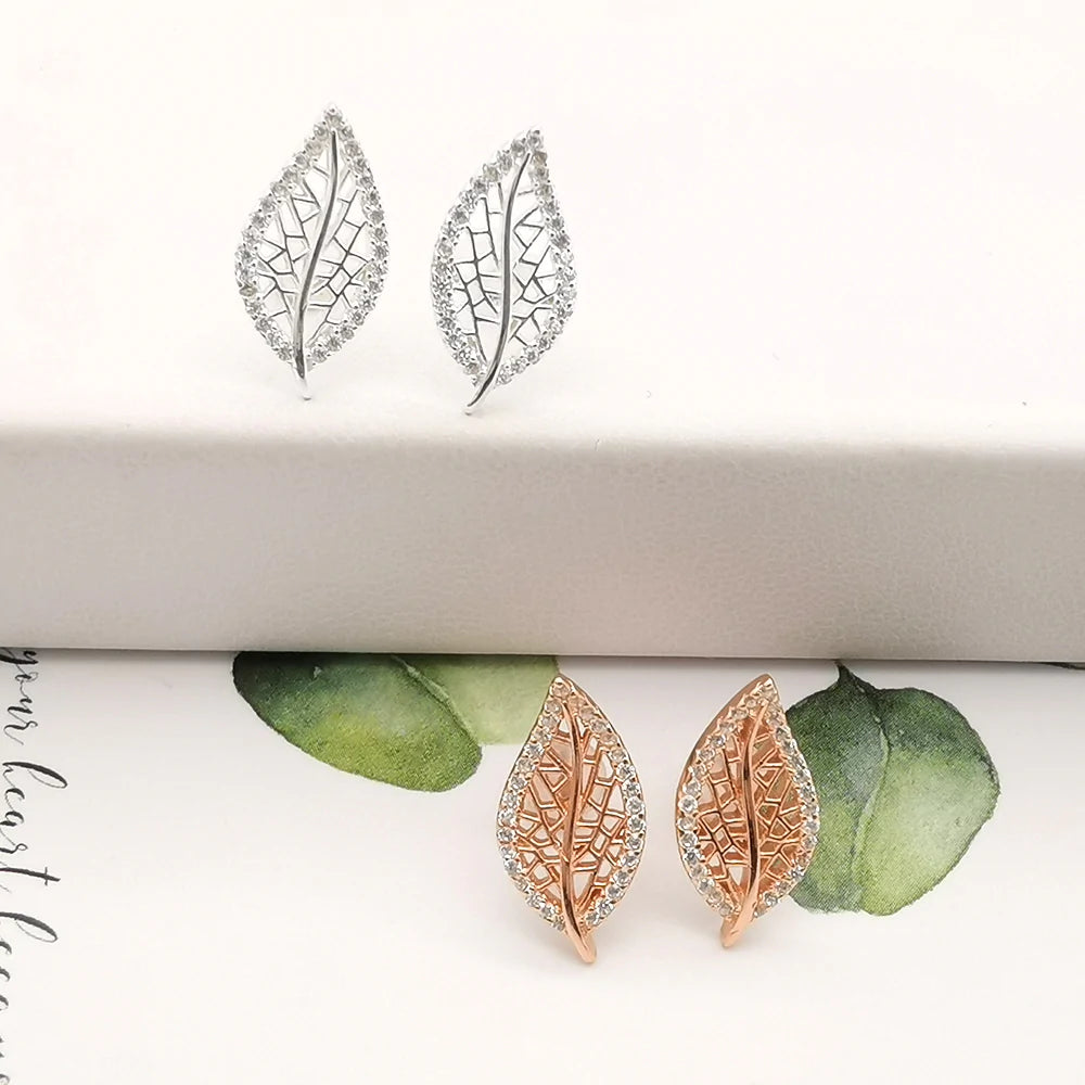 Laura Leaf Hypoallergenic Stud Earrings