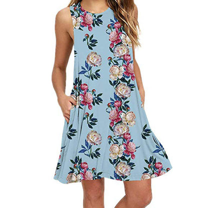 Sleeveless Floral Dress