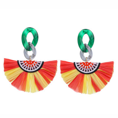 COLORFUL TASSEL  EARRINGS