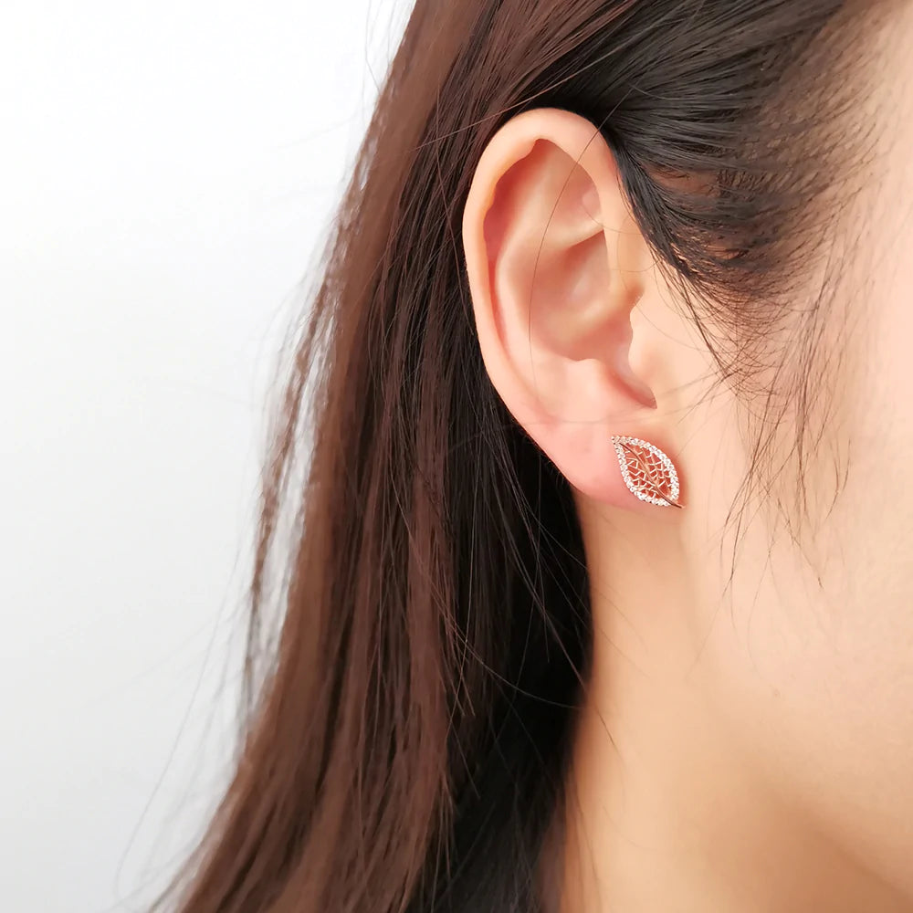 Laura Leaf Hypoallergenic Stud Earrings