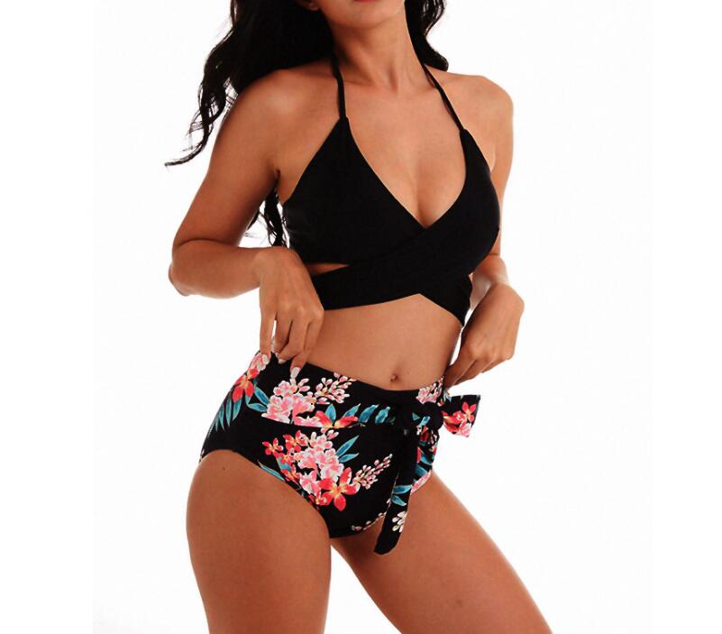 SUMMER NIGHT WRAP AND FLORAL HIGH-WAISTED BIKINI