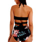 SUMMER NIGHT WRAP AND FLORAL HIGH-WAISTED BIKINI