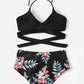 SUMMER NIGHT WRAP AND FLORAL HIGH-WAISTED BIKINI