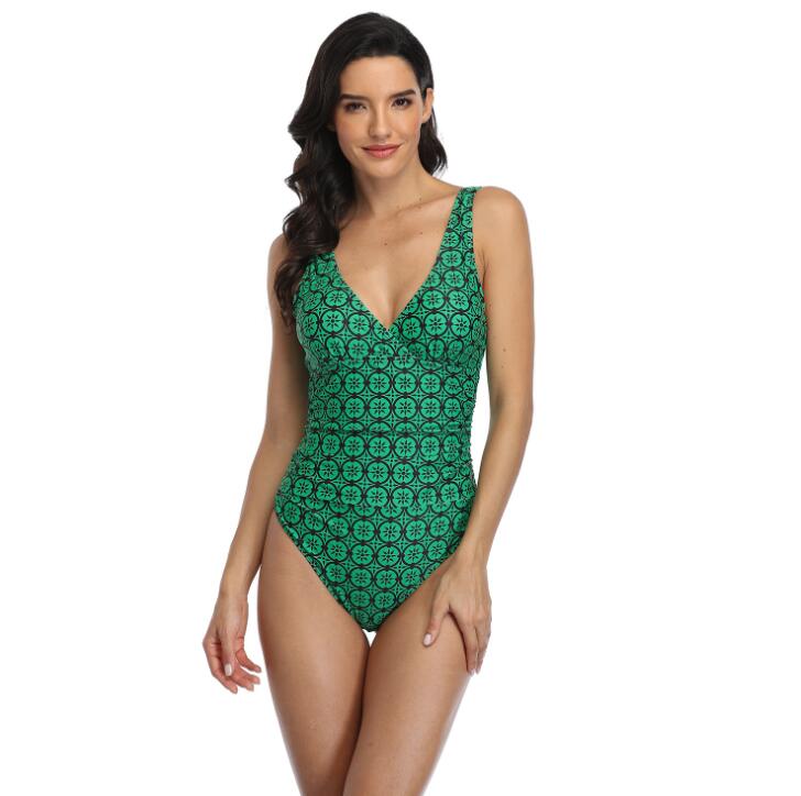 V-NECK TUMMY CONTROL ONE PIECE SWIMSUIT