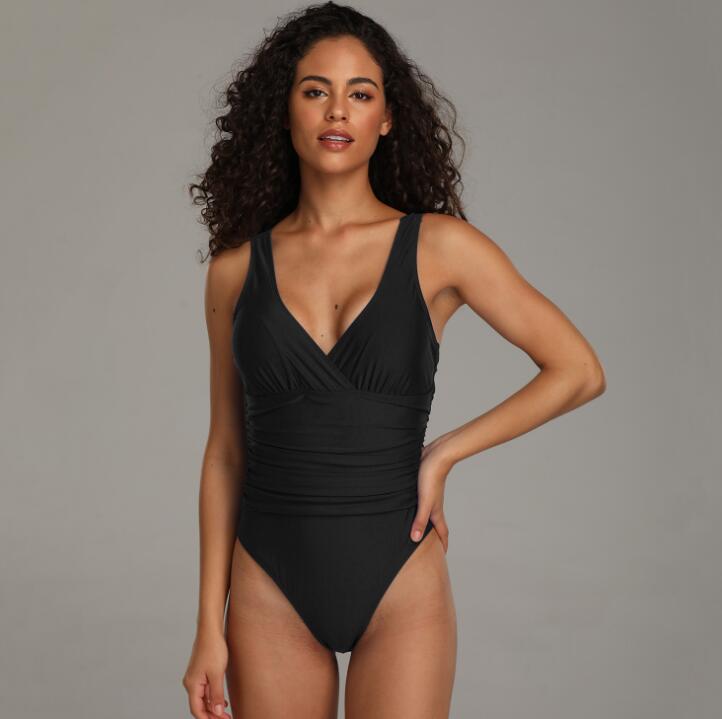 V-NECK TUMMY CONTROL ONE PIECE SWIMSUIT