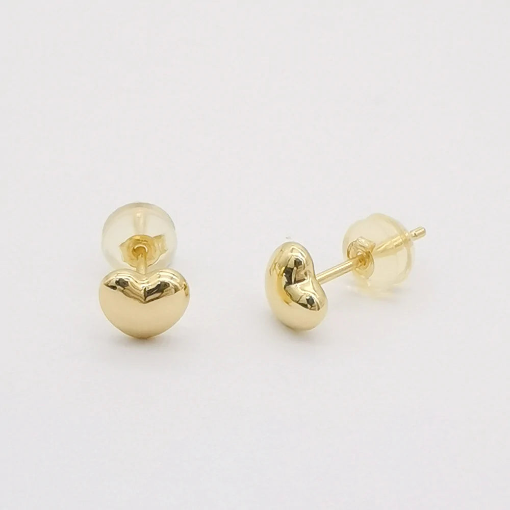 Heart Shape Small Gold Earrings