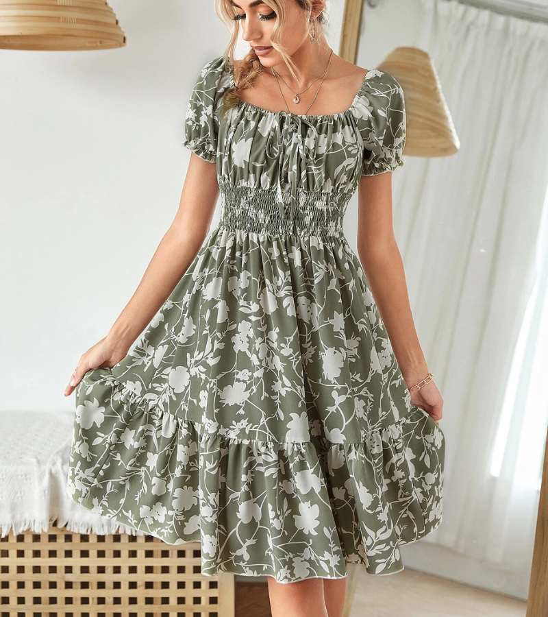 Marielle Smocked Floral Midi Dress