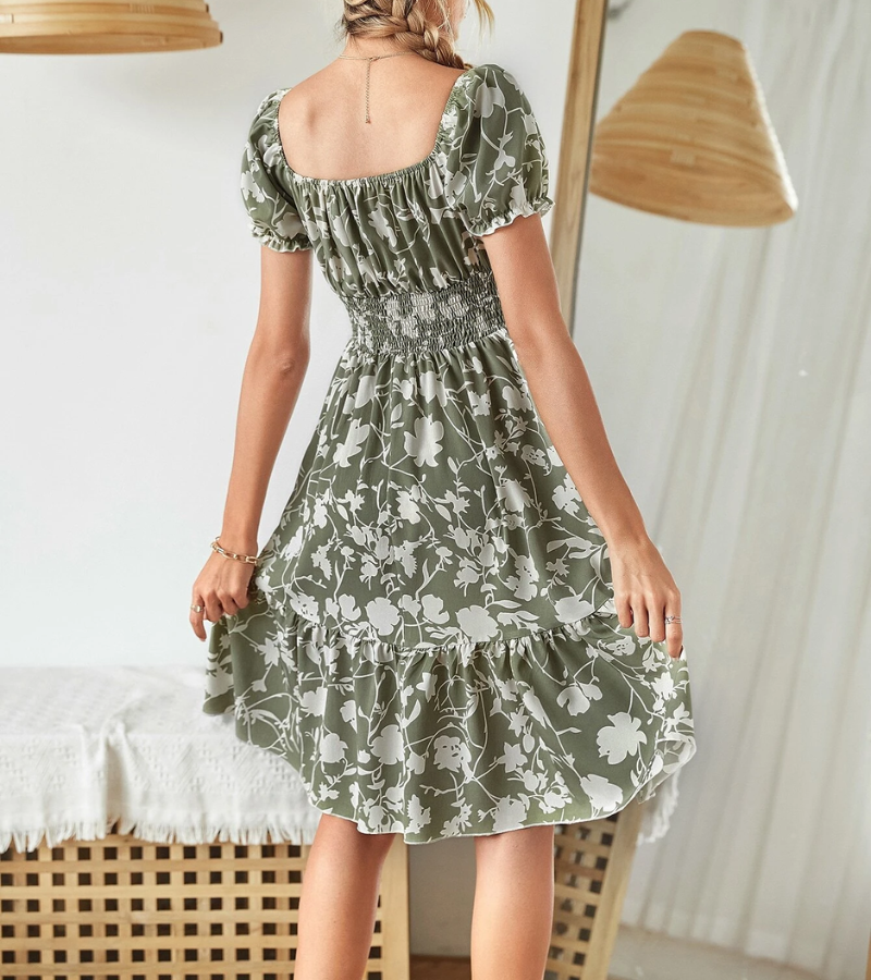 Marielle Smocked Floral Midi Dress