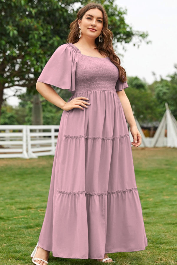 Hannah Smocked Bodice Maxi Dress