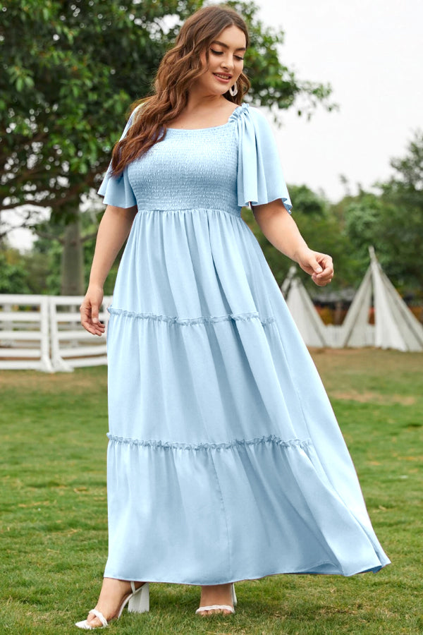 Hannah Smocked Bodice Maxi Dress