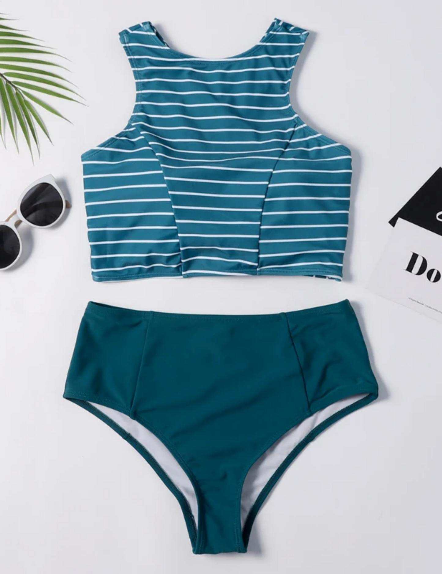 BLUE STRIPED WRAP BIKINI