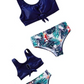 HIGH WAIST NAVY/BLUE BIKINI Mommy & Me Swimsuit