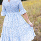 Dahlia Floral Midi  Dress