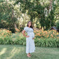 Verona Floral Blue Midi Dress