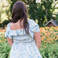 Verona Floral Blue Midi Dress