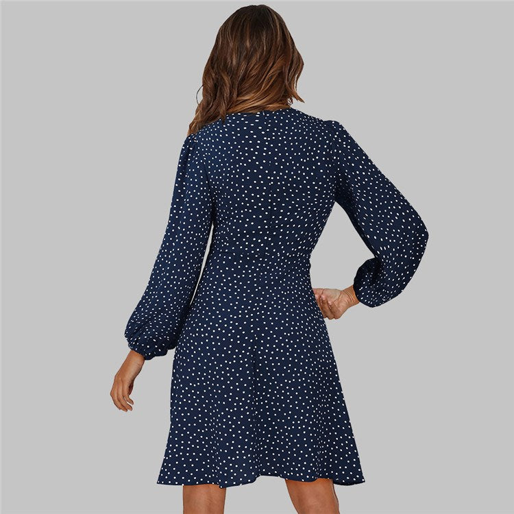 Tie Front Polka Dot Mini Dress