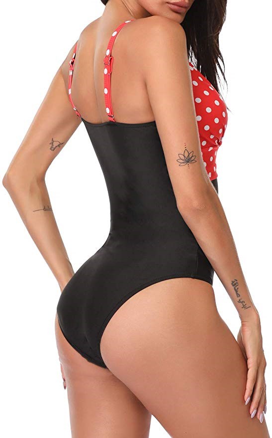 Twist Front V-Neck Women's One Piece Swimsuit