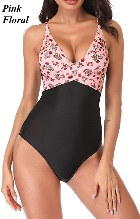 Twist Front V-Neck Women's One Piece Swimsuit