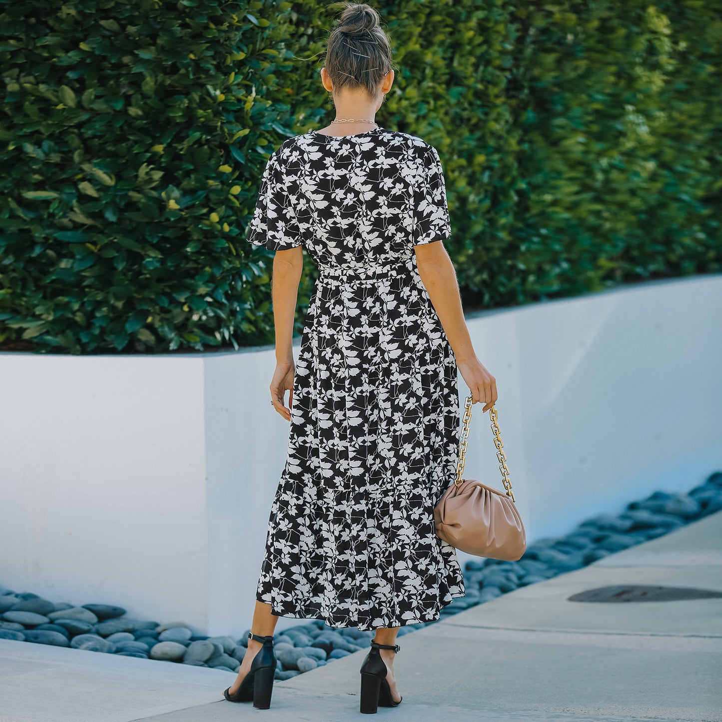 Milan Floral Belted Dress