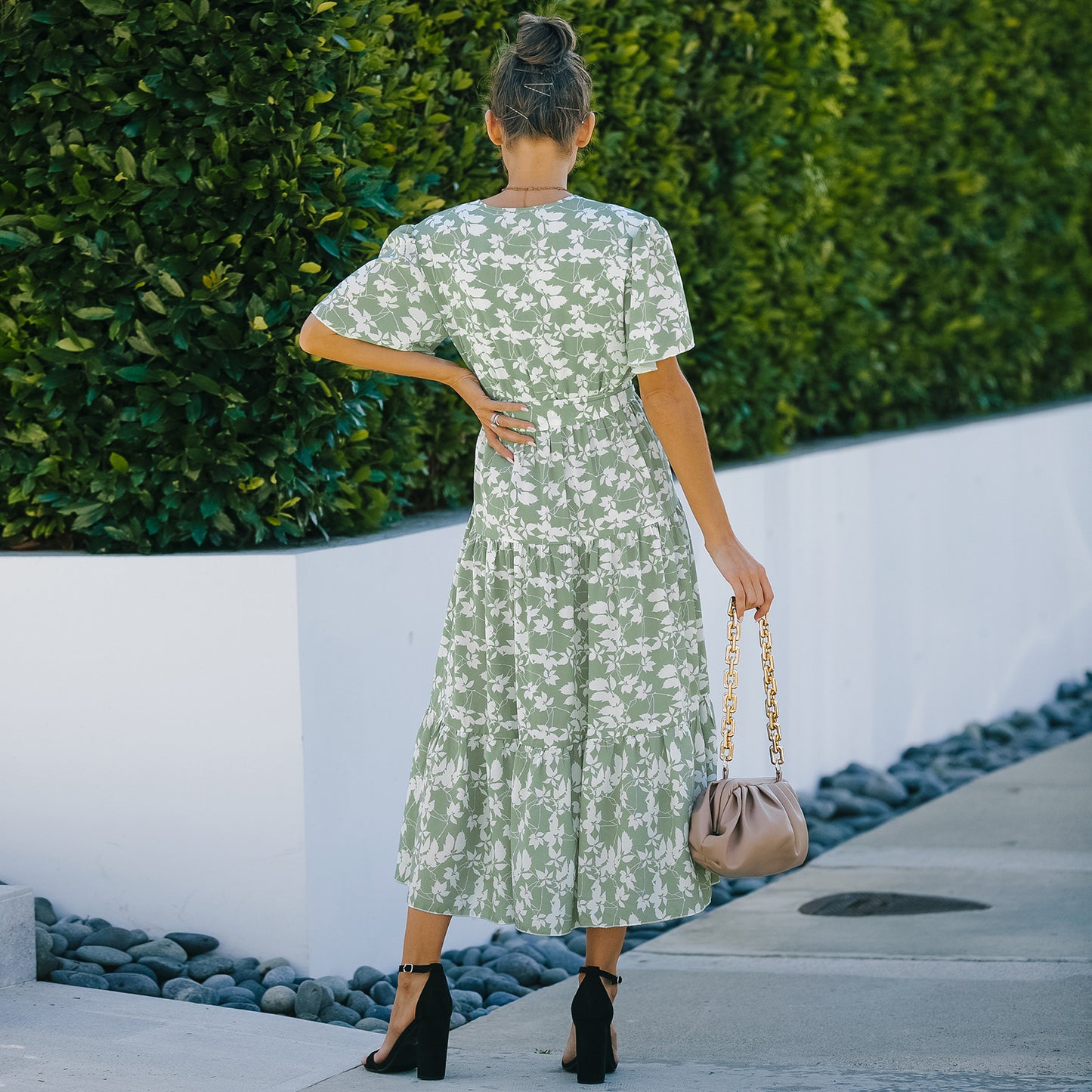 Milan Floral Belted Dress