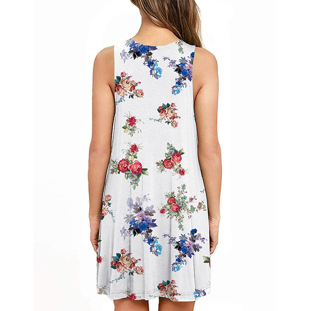 Sleeveless Floral Dress